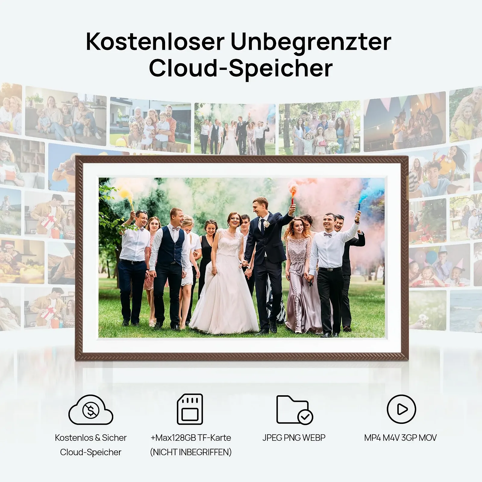 Цифровая фоторамка ARZOPA D15 15.6 дюйма FHD Сенсорный экран Brown, фото №5 Цифровая фоторамка ARZOPA D15 15.6 дюйма FHD Сенсорный экран Brown, фото №5