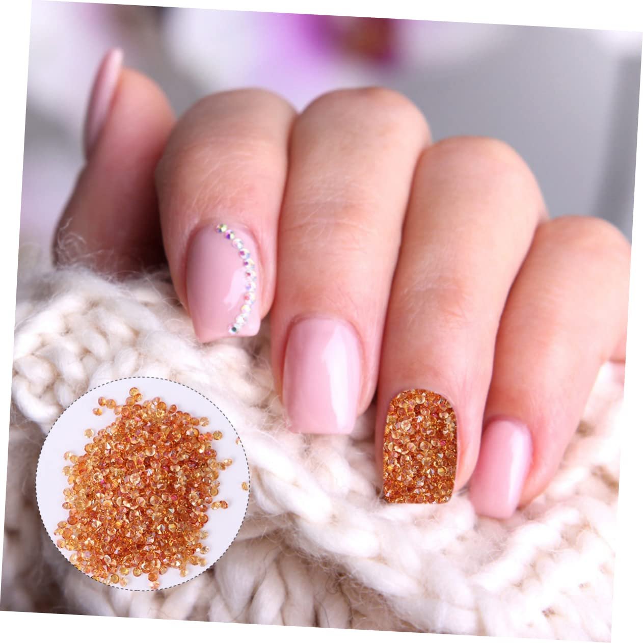 Стразы для ногтей 4 упаковки по 5760 штук Круглые бусины для макияжа лица Стразы для ногтей Ювелирные изделия для ногтей Серебро, фото №4