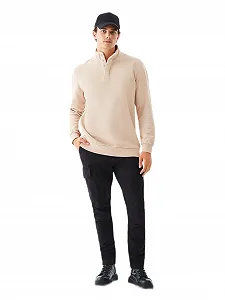 Чоловічий світшот LTB Jeans Kosebe - Звичайний пуловер з довгими рукавами, чоловіча суміш бавовни - бежевий M - Фото 1