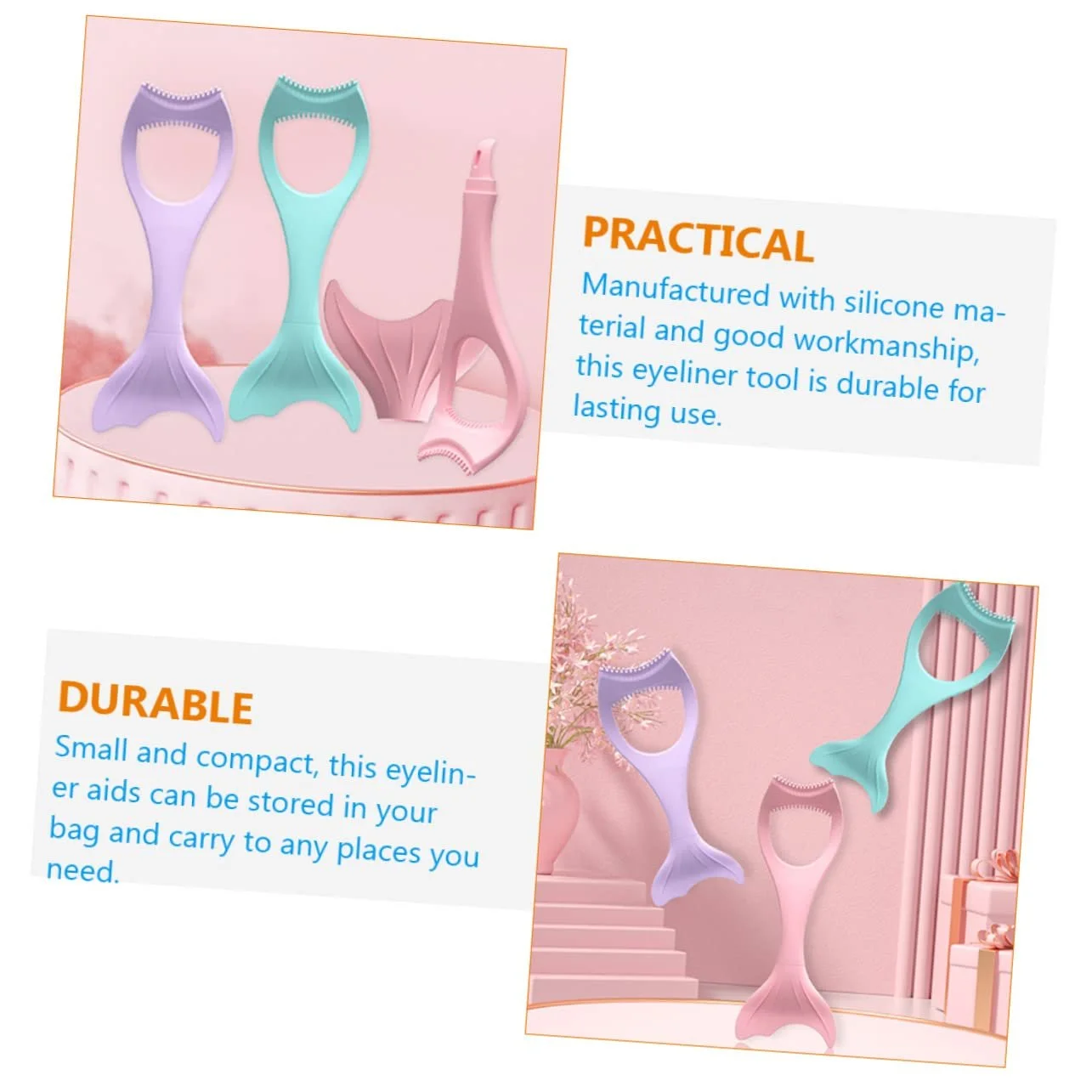 Инструмент для подводки глаз DRESSOOS, трафарет, фото №3