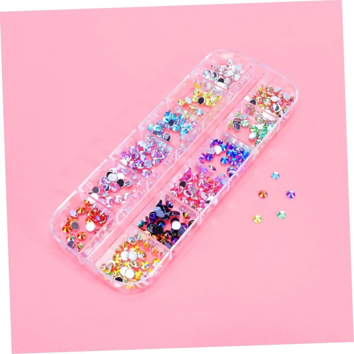 Блискітки Mikinona 8 коробок Аксесуари для нігтів Самоцвіти та стрази Матеріал для нігтів Набір для професійного манікюру Набір заклепок Кришталь, фото №6