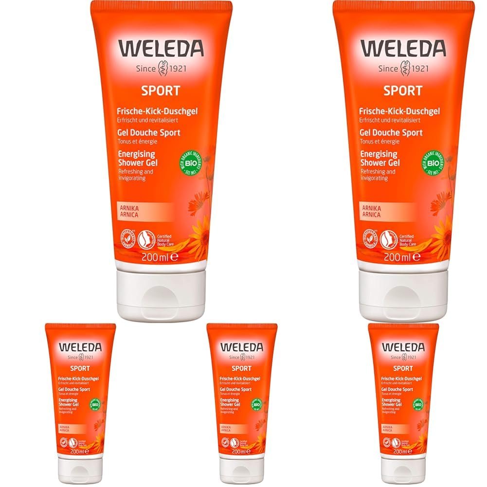 Гель для душу WELEDA Organic Sport Vegan з арнікою та ароматом розмарину/лаванди 200 мл, фото №1