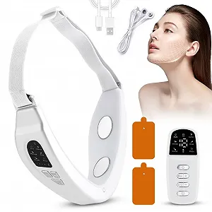 Масажер для обличчя V-Face Електричний EMS 6 режимів 18 рівнів інтенсивності 5 кольорів Пульт дистанційного керування - Фото 1