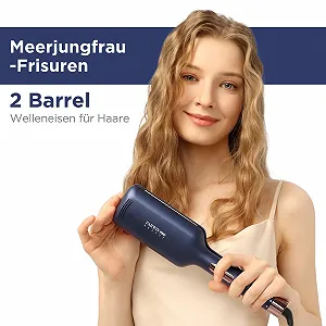 Тройная плойка для волос PARWIN PRO BEAUTY 32 мм 2 цилиндра 4 температурных режима Прусский синий synthetic.ua - Фото 1