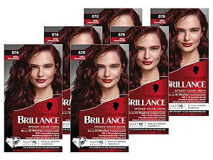 Крем-фарба для волосся Brillance Intensive Colour 876 Дрібний червоний, 6 x 160 мл - Фото 1