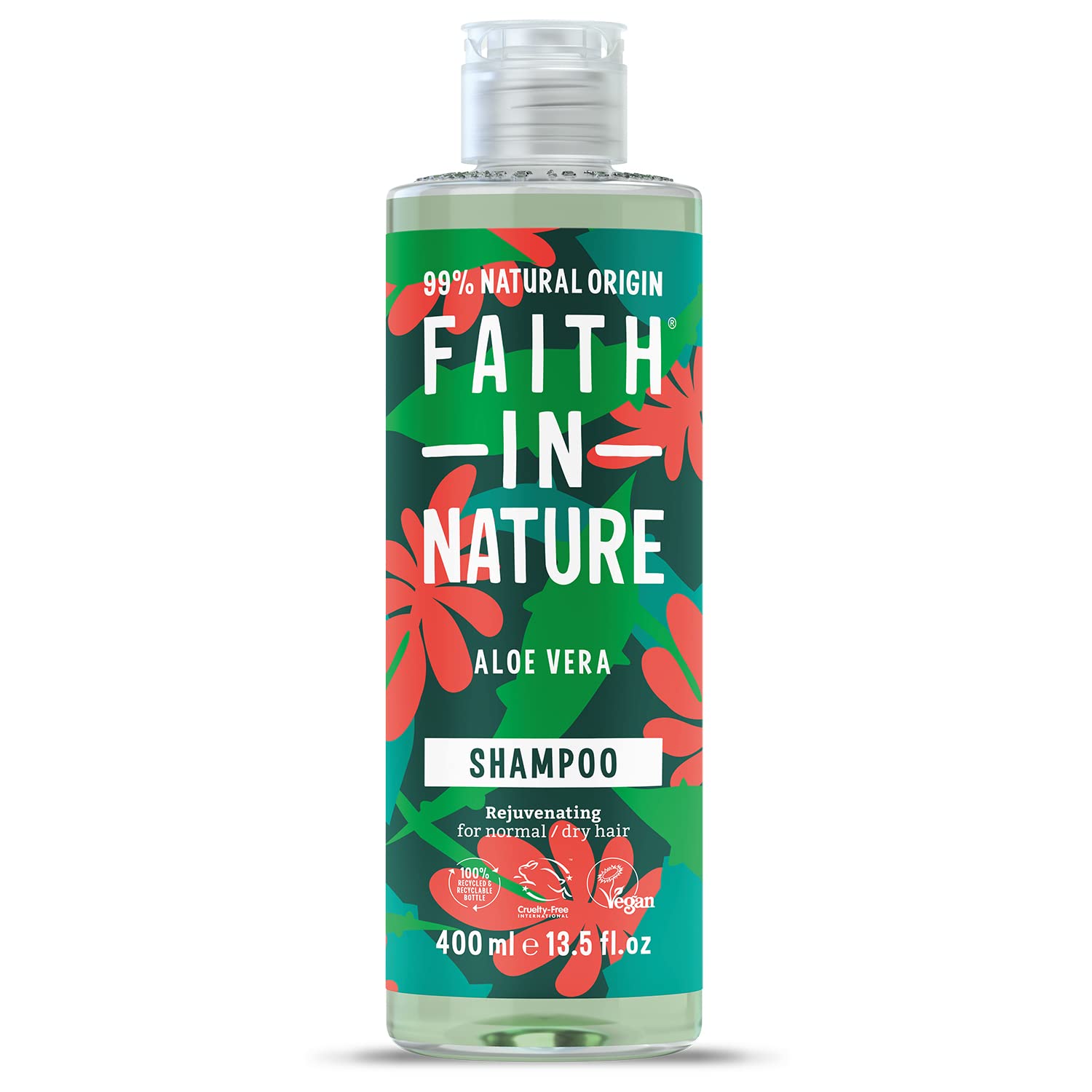 Шампунь Faith In Nature Aloe Vera Зміцнюючий Для нормального та сухого волосся 400 мл, фото №1