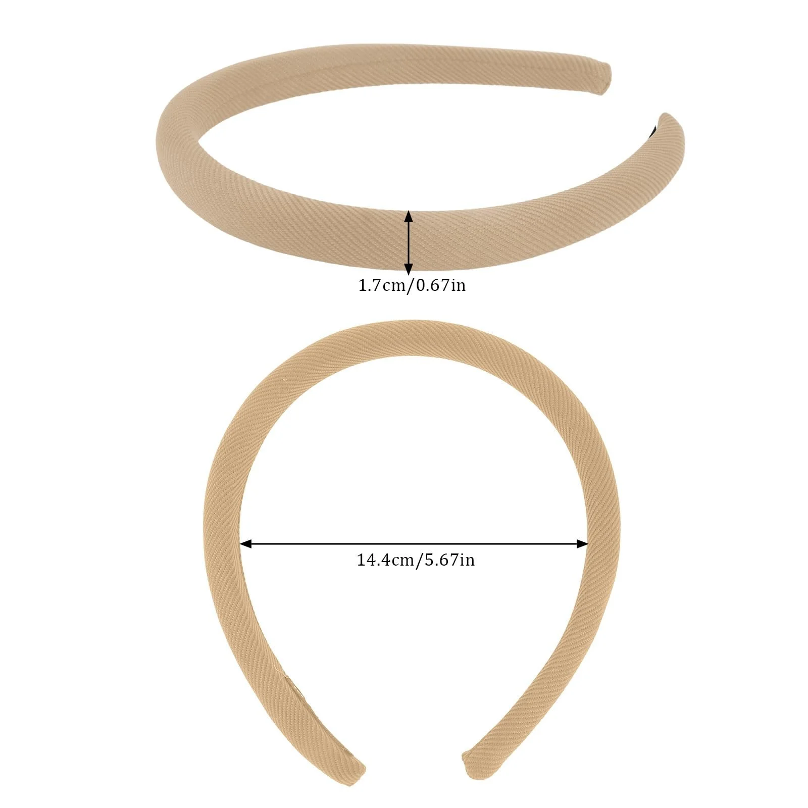 Набір з 5 жіночих обручів на голову, елегантний текстильний дизайн, фото №2 Набір з 5 жіночих обручів на голову, елегантний текстильний дизайн, фото №2