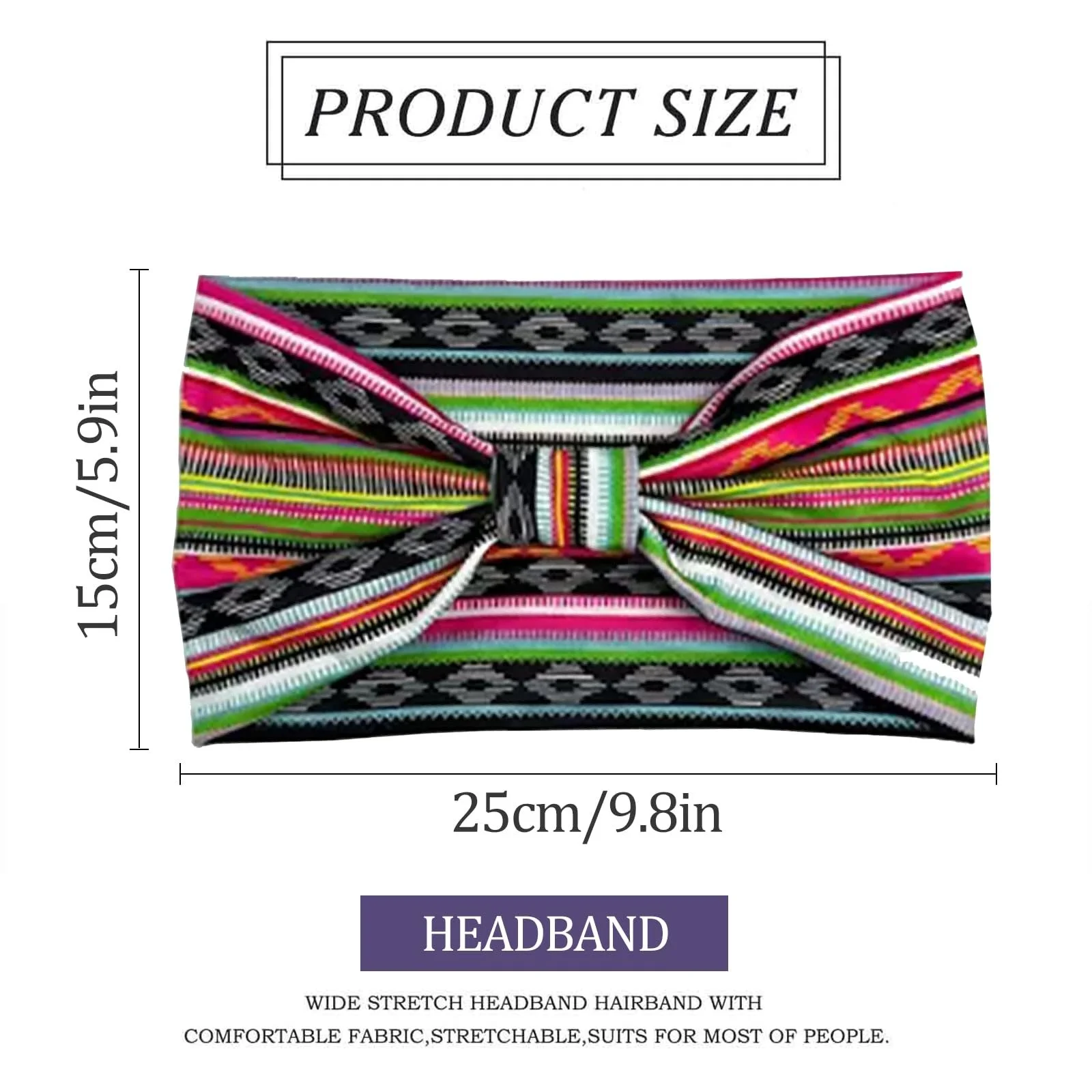 Пов'язка на голову Жіноча Еластична Широка М'яка, фото №3 Пов'язка на голову Жіноча Еластична Широка М'яка, фото №3