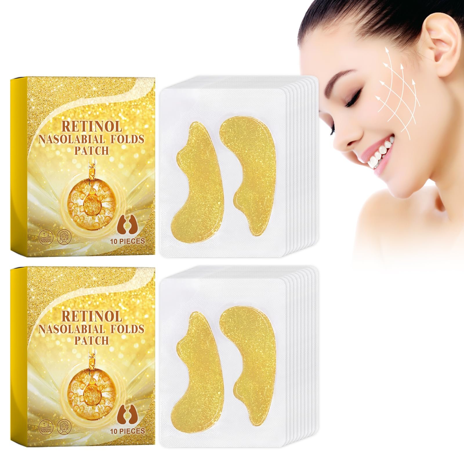 Патчи для лица против морщин с ретинолом, 20 шт, фото №1 Патчи для лица против морщин с ретинолом, 20 шт, фото №1