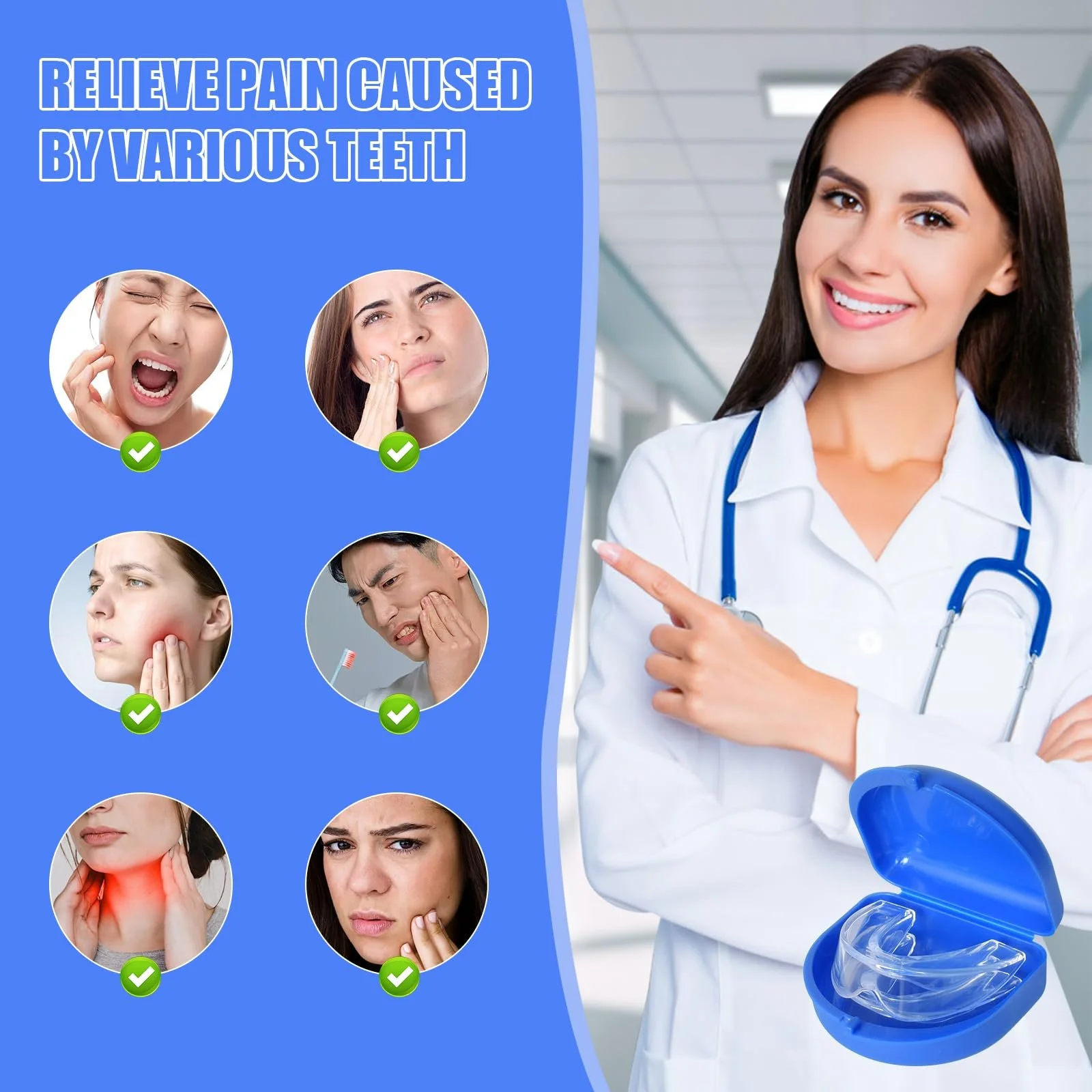 Капа для захисту від бруксизму (4 шт. в упаковці), фото №4