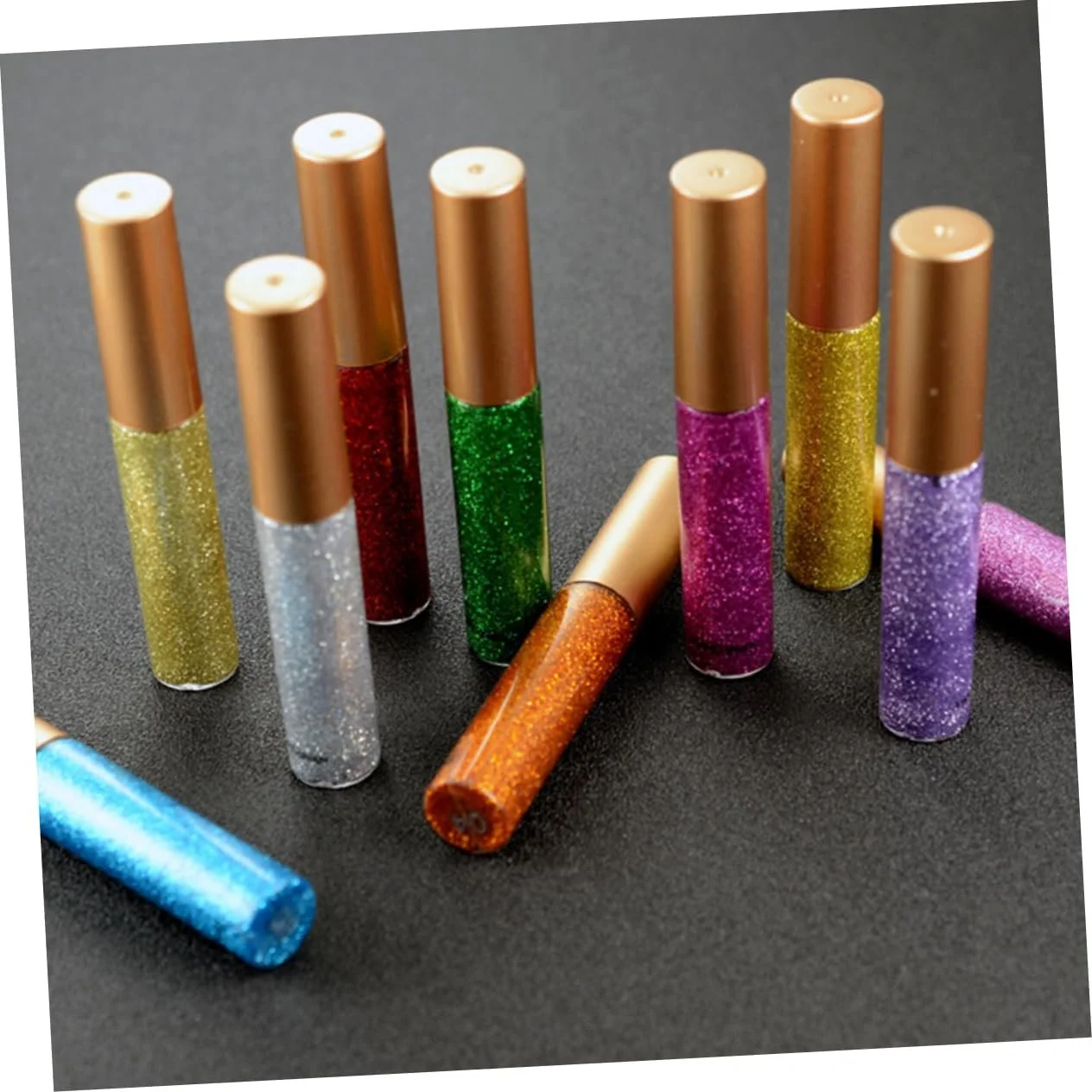 Жидкая Подводка для глаз minkissy 10шт с блестками, фото №4