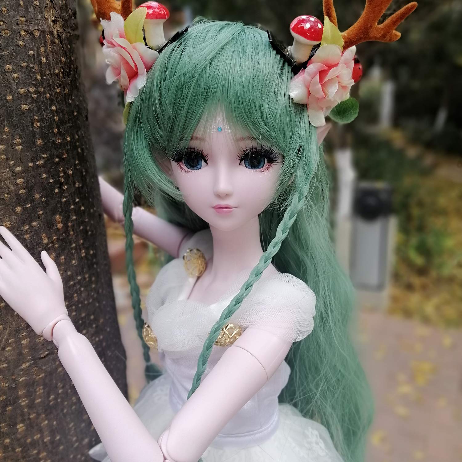 Лялька EVA BJD 1/3 Green Deer Spirit Demon Girl 24 дюйми 60 см 19 зчленувань, фото №3