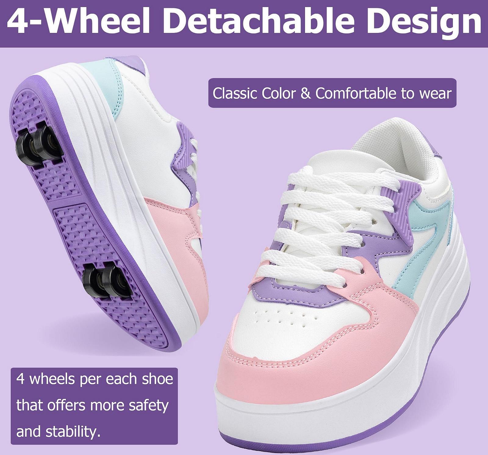 Роликовые коньки для детей Мальчики Девочки Тренажеры со съемными колесами Спортивная обувь, фото №2