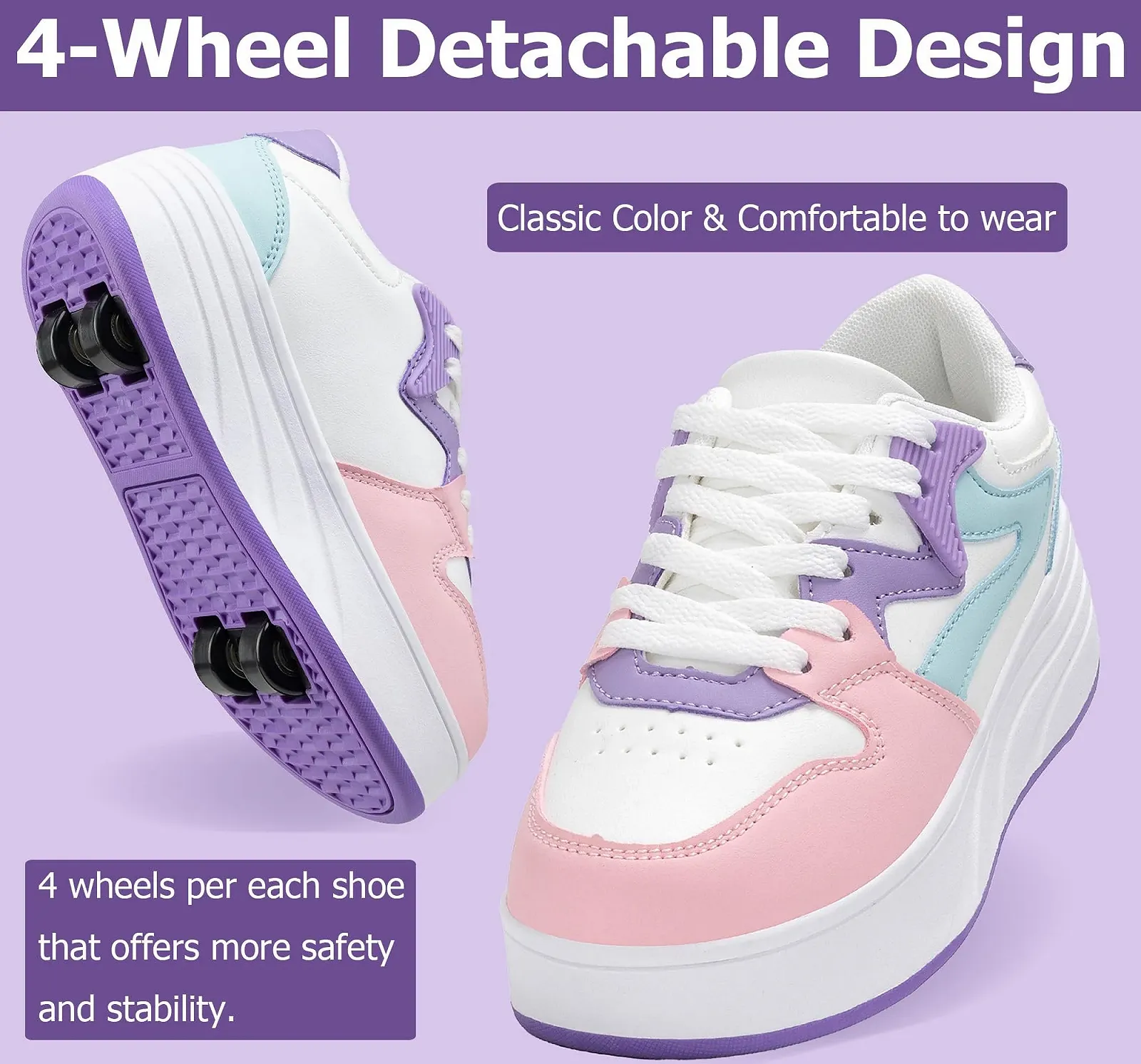 Роликовые коньки для детей Мальчики Девочки Тренажеры со съемными колесами Спортивная обувь, фото №2 Роликовые коньки для детей Мальчики Девочки Тренажеры со съемными колесами Спортивная обувь, фото №2