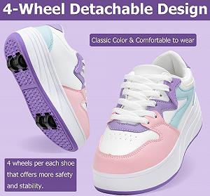 Роликовые коньки для детей Мальчики Девочки Тренажеры со съемными колесами Спортивная обувь synthetic.ua - Фото 1