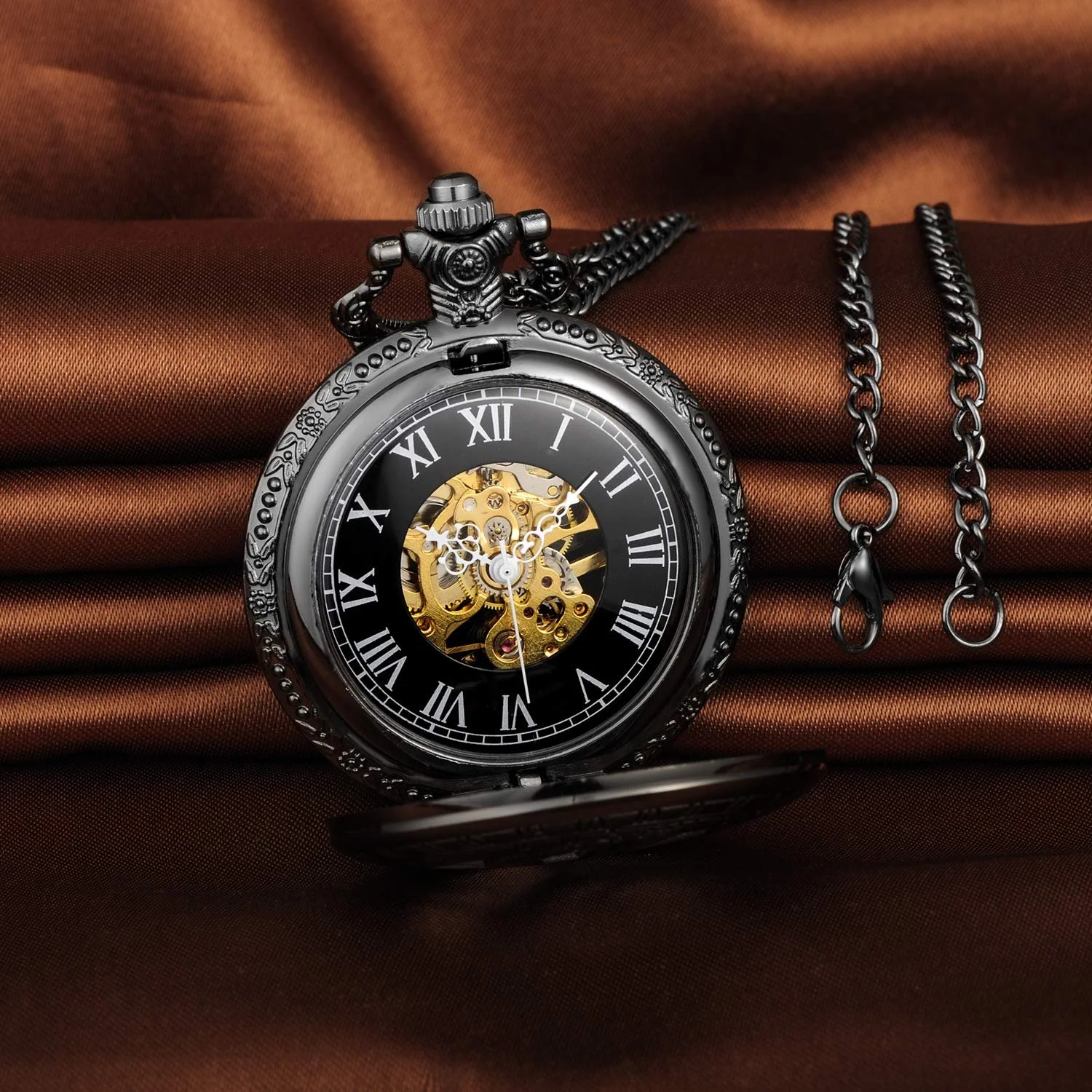 Карманные часы Unendlich U 12 Знаки зодиака Мужские Унисекс Аналоговые Классические с цепочкой-ожерельем Ретро Римские цифры Механические с ручным заводом, черный, Винтаж, Классический, фото №3 Карманные часы Unendlich U 12 Знаки зодиака Мужские Унисекс Аналоговые Классические с цепочкой-ожерельем Ретро Римские цифры Механические с ручным заводом, черный, Винтаж, Классический, фото №3