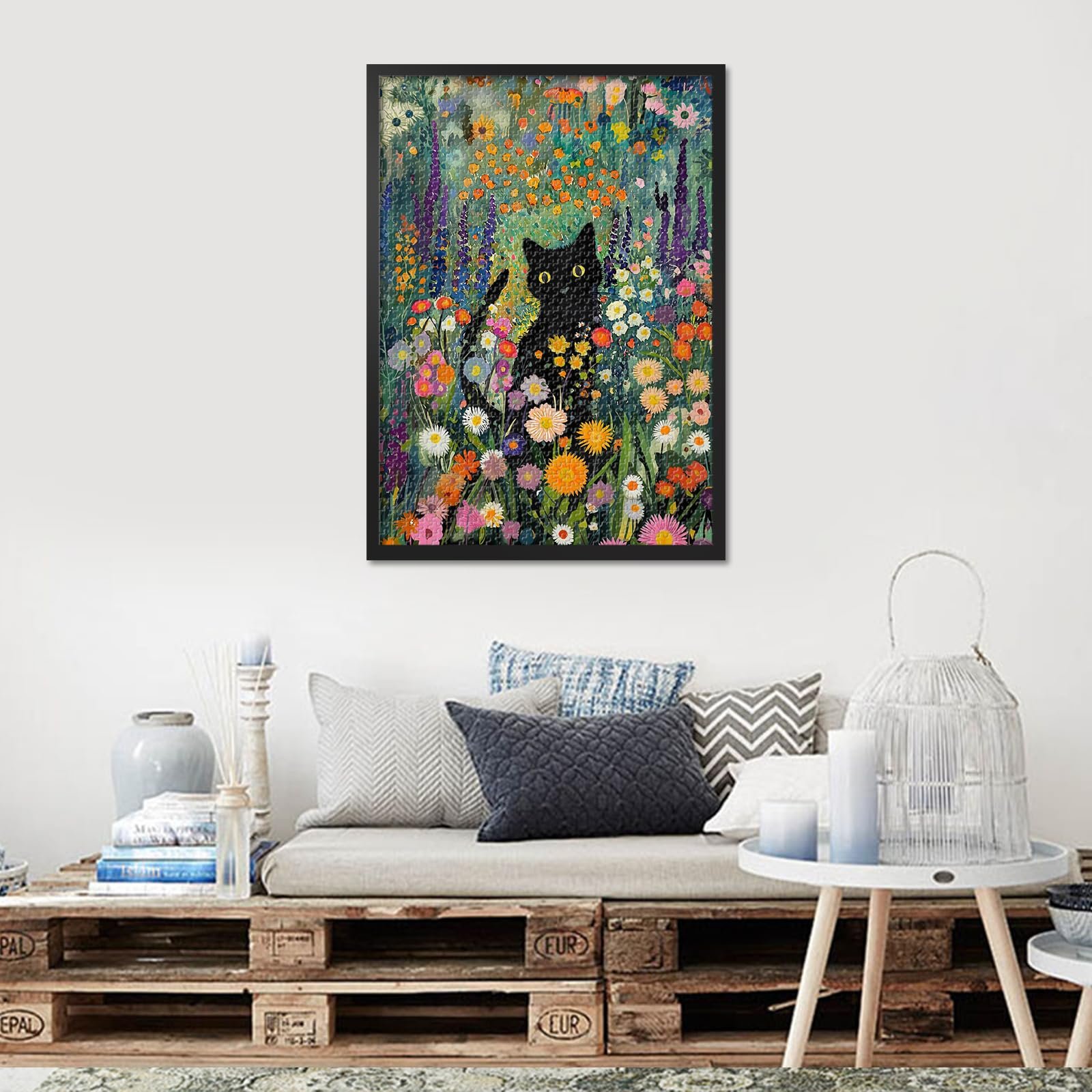 Пазл Black Cat & Flowers 1000 елементів 70 x 50 см, фото №6