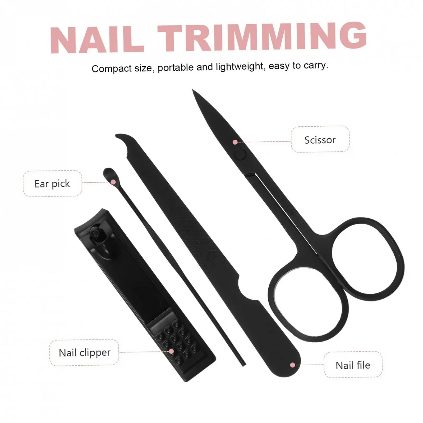 Високоякісний набір для догляду за нігтями рук і ніг, міцний і ергономічний для манікюру та педикюру, фото №8