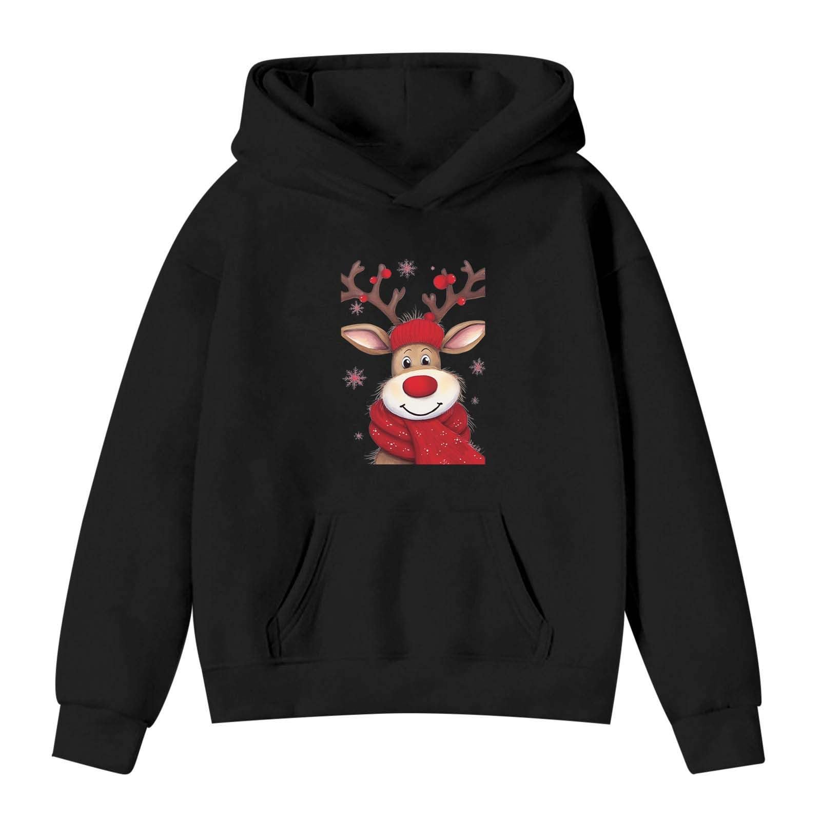 Детский рождественский джемпер, динозавр, карманный свитер, зимний большой размер, худи для мальчиков, смешной эльф, детская одежда, фото №5