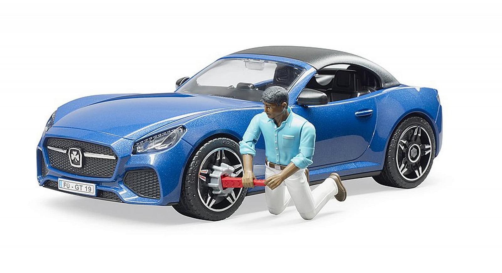 Игрушка Bruder Roadster с фигуркой 1:16 гоночный автомобиль спортивный автомобиль кабриолет Bworld, фото №2