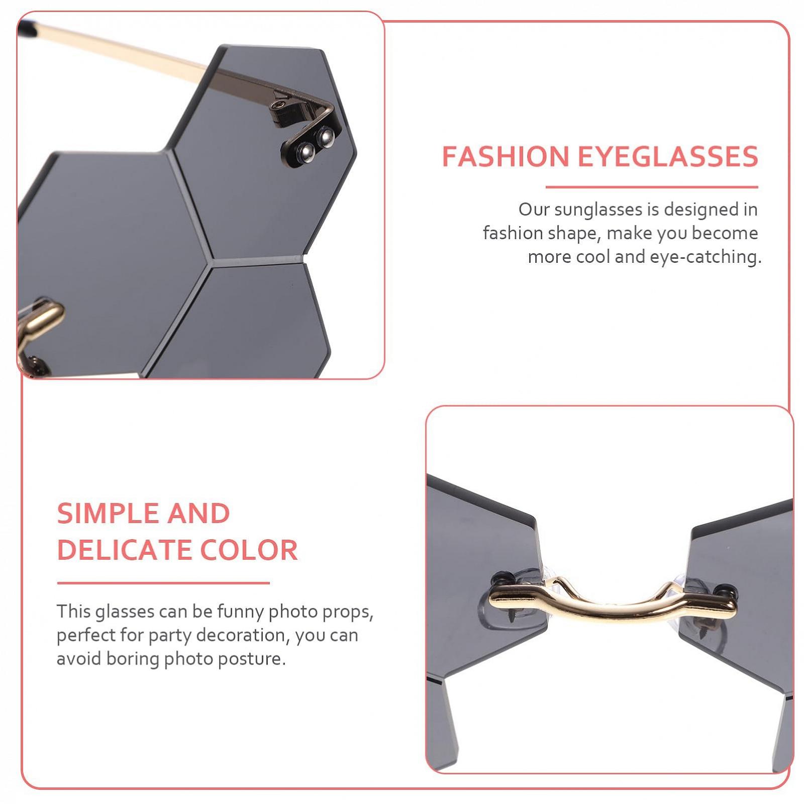 PACKOVE 4 пары многоцелевых солнцезащитных очков, большие безрамочные, фото №8