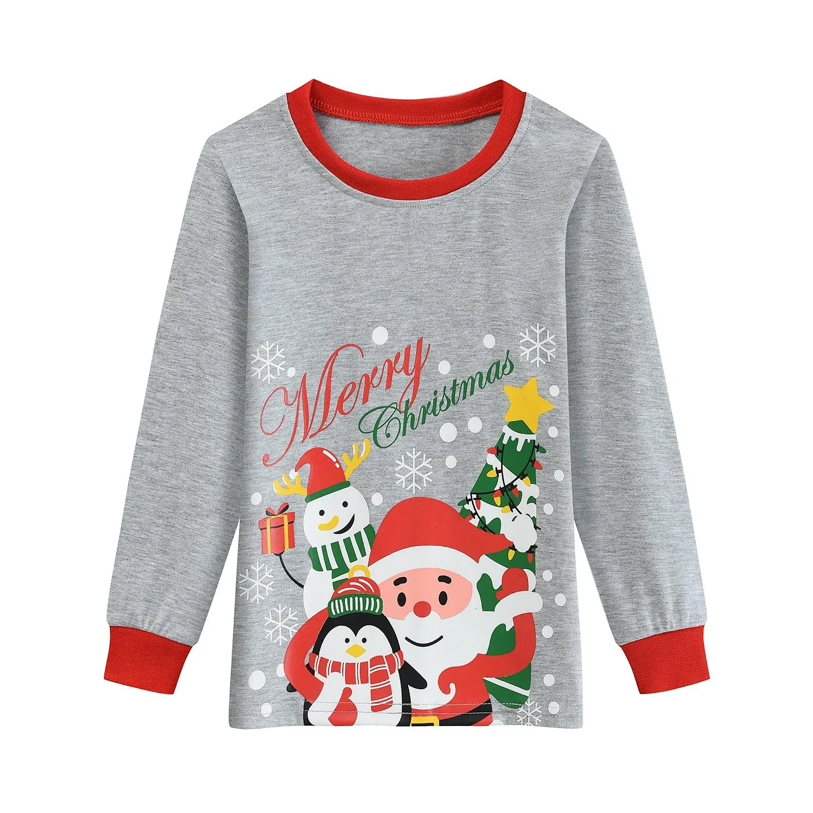 Комплект дитячої різдвяної піжами CM-Kid, довгий, бавовна, теплий, фото №9