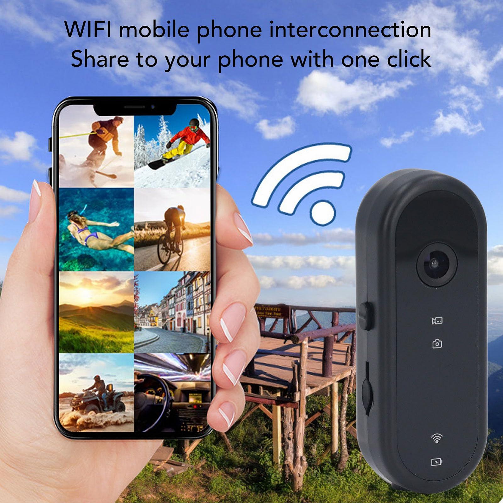 Екшн-камера Plyisty 2.4G WiFi Vlogging 1080P Hands-Free POV Action Екшн-камера Ice Stabilisation Mount Anywhere Body Екшн-камера для Мотоцикла [з Білим Силіконовим Чохлом], фото №2
