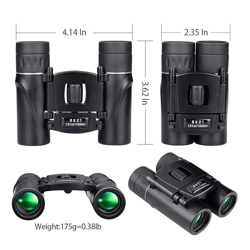 Бінокль ADITAM Compact 8X21 Трисекційний Потужний Міні-Бінокль BAK4 FMC Оптика, фото №6