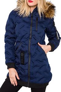 Женская Куртка Cipo & Baxx WM106 Зимняя с меховым капюшоном - Фото 1