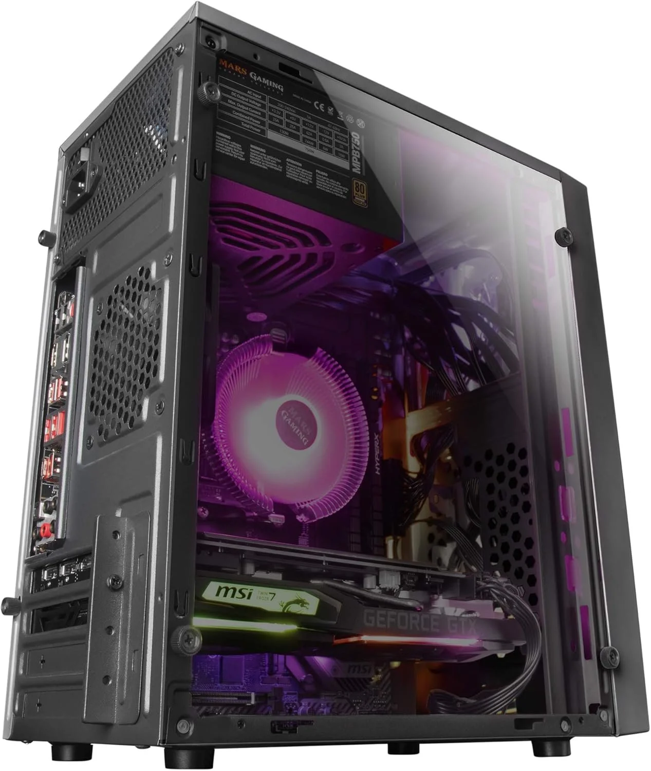 Корпус для ПК / Mars Gaming MCM / Mini Tower / Без БП / RGB-подсветка / Черный, фото №5