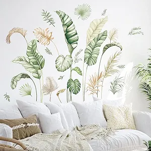 Купити Наклейка на стіну Supzone Boho Tropical Leaves Тропічне листя Зелений - Фото 1 Наклейка на стіну Supzone Boho Tropical Leaves Тропічне листя Зелений - Фото 1