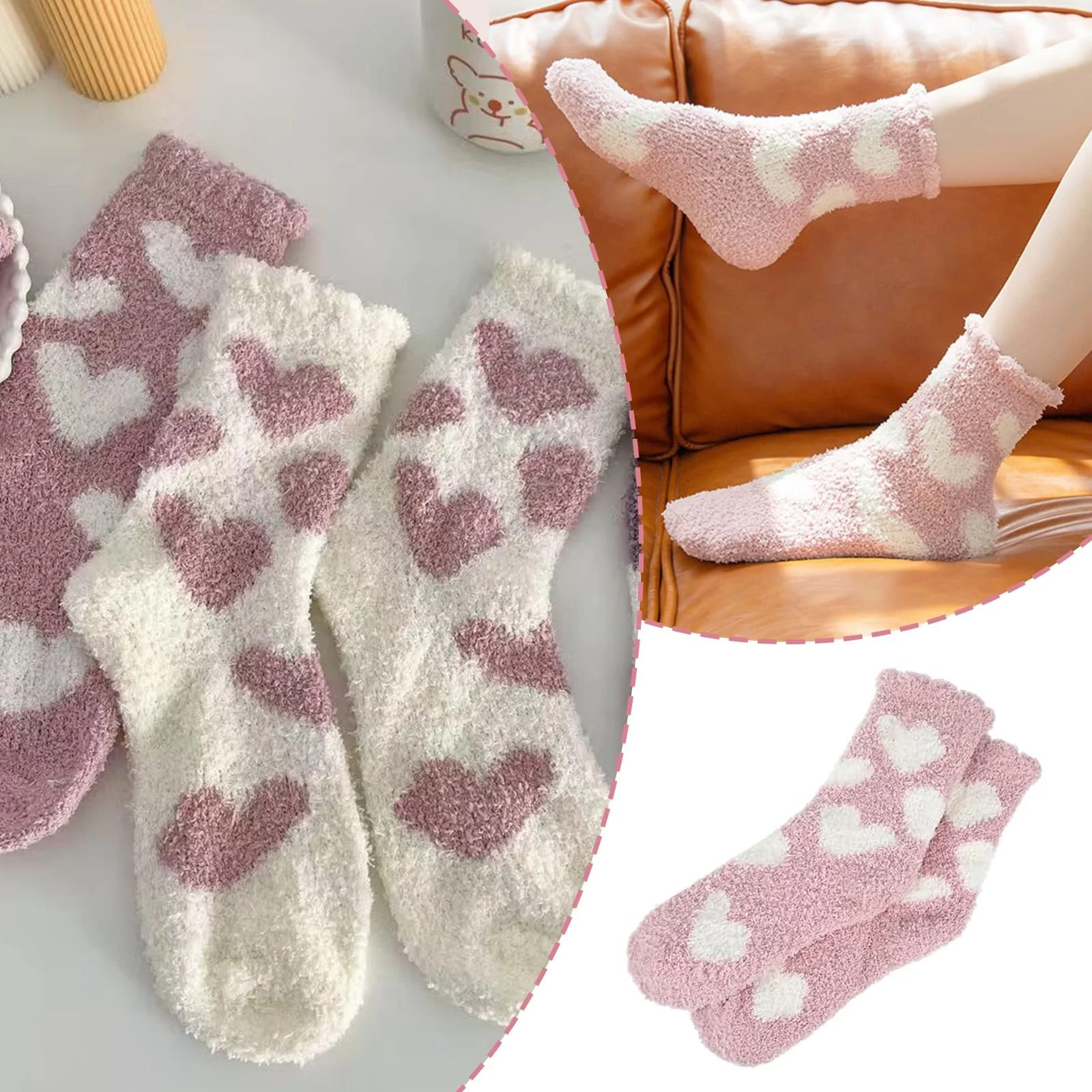 Зимові шкарпетки (3 пари) Пухнасті шкарпетки для жінок, 35-38, фото №4