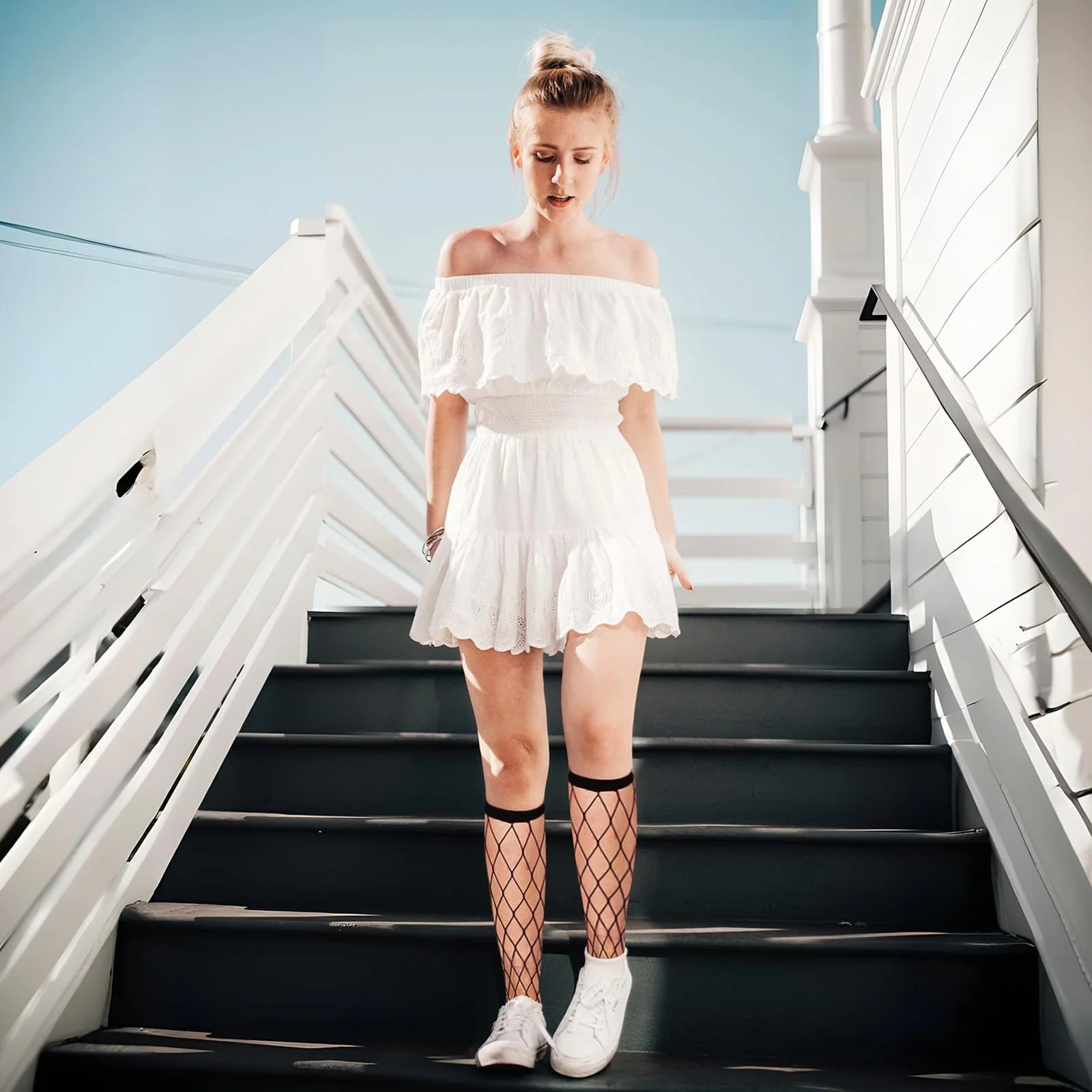 Панчохи нейлонові 4 пари (чорний колір), фото №6