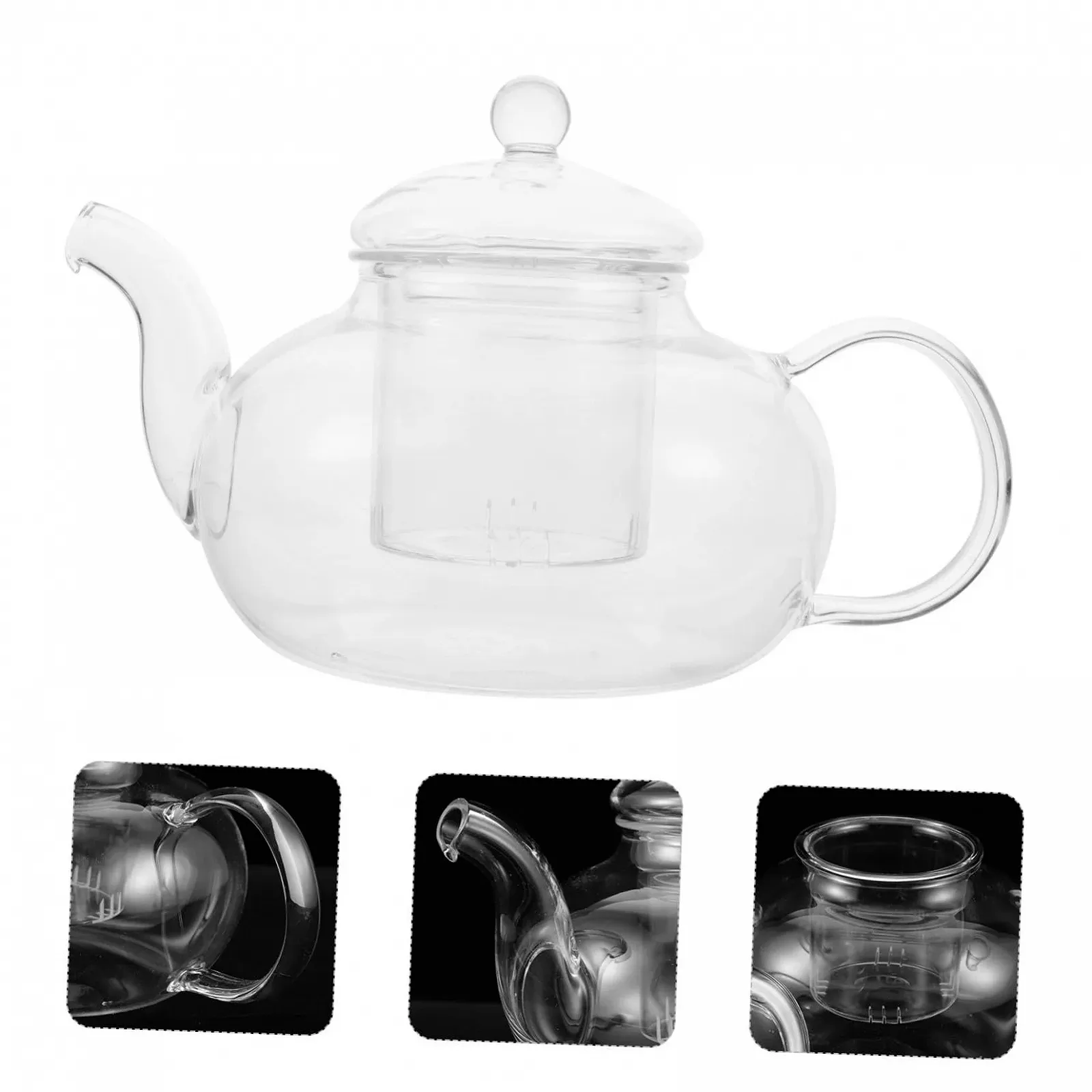 Чайник-заварник FUNNETOYU Скляний Зручна Ручка для Легкого Використання та Транспортування, фото №7