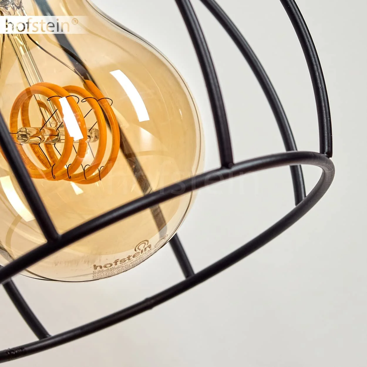 Настільна лампа Gondo метал/дерево регульована E27 сітчастий абажур чорний/натуральний, фото №4