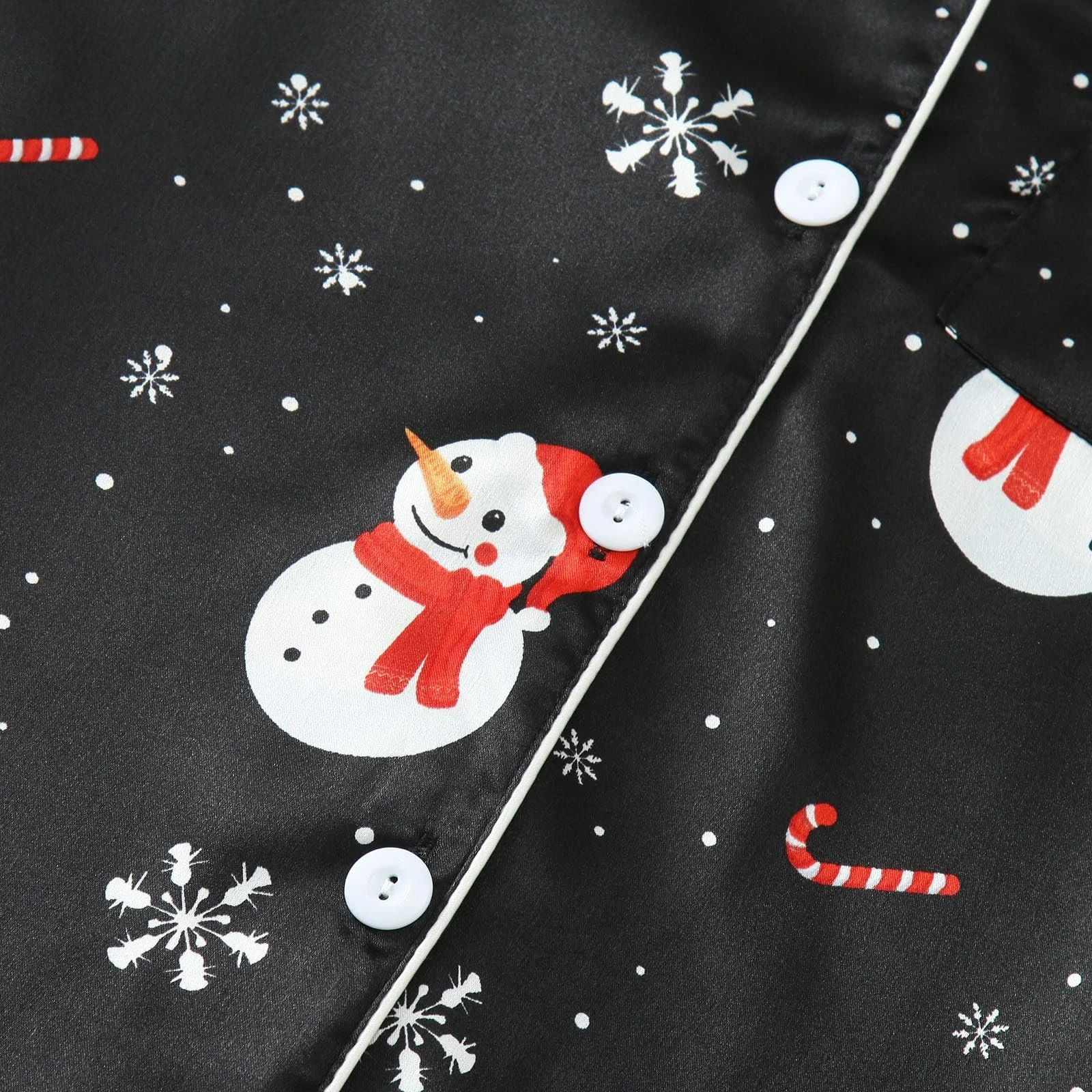 Дитяча Різдвяна Піжама Сніговик Довгий Рукав Бавовна Зима, фото №4