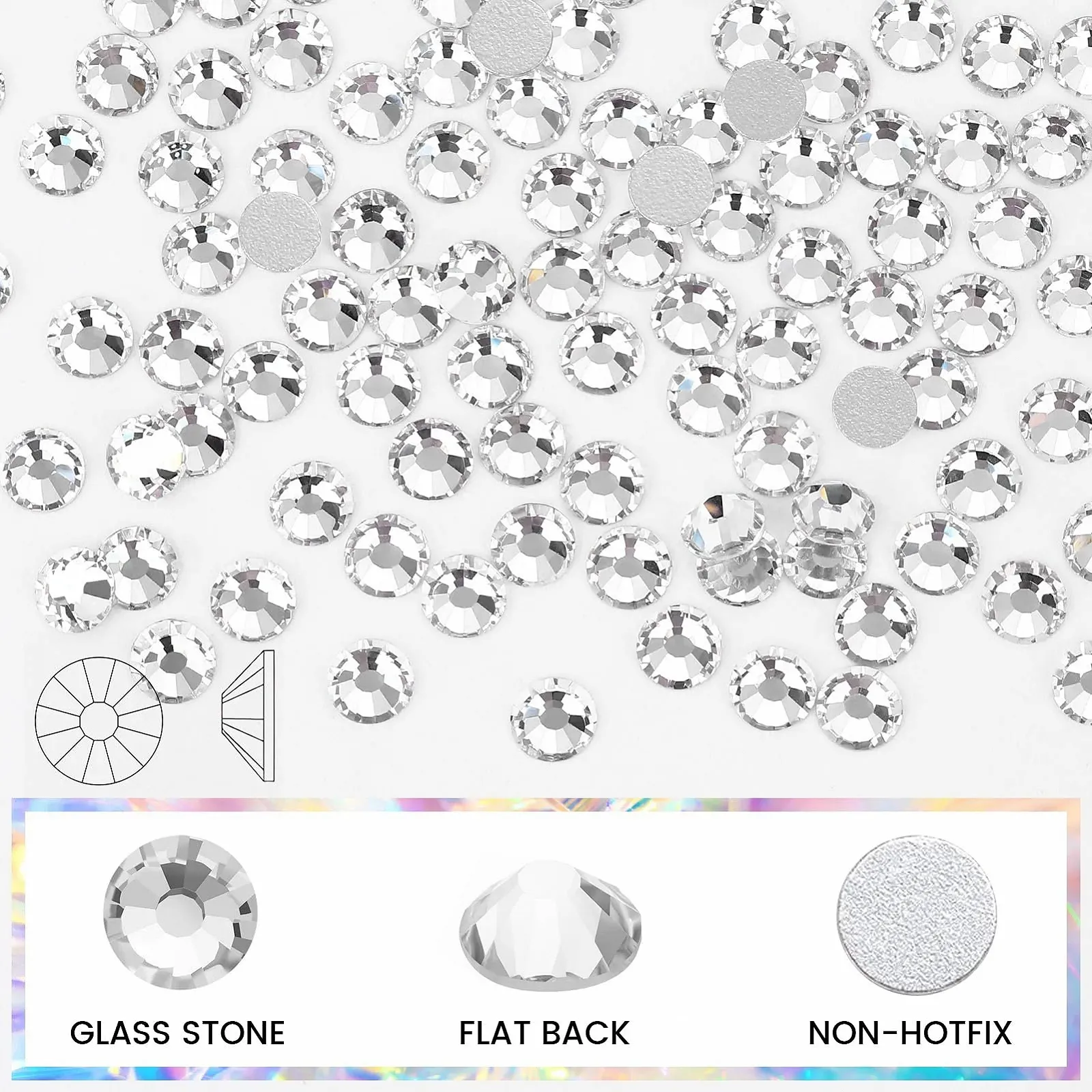 Стрази Скло Novani SS10 Кристал Прозорий, фото №4