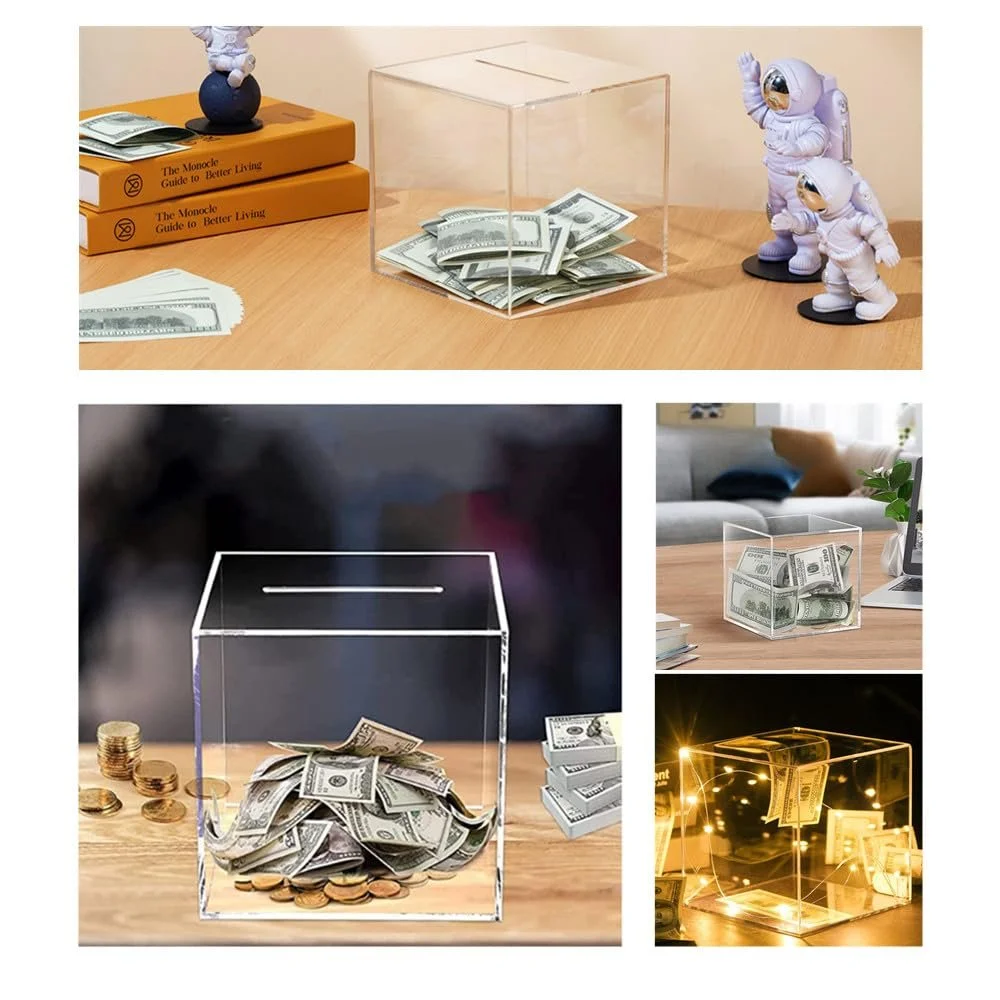 Скарбничка акрилова прозора невідкривна, фото №4