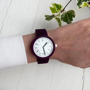 Женские силиконовые часы-конструктор actimer бордовый ремешок циферблат Black time synthetic.ua - Фото 1