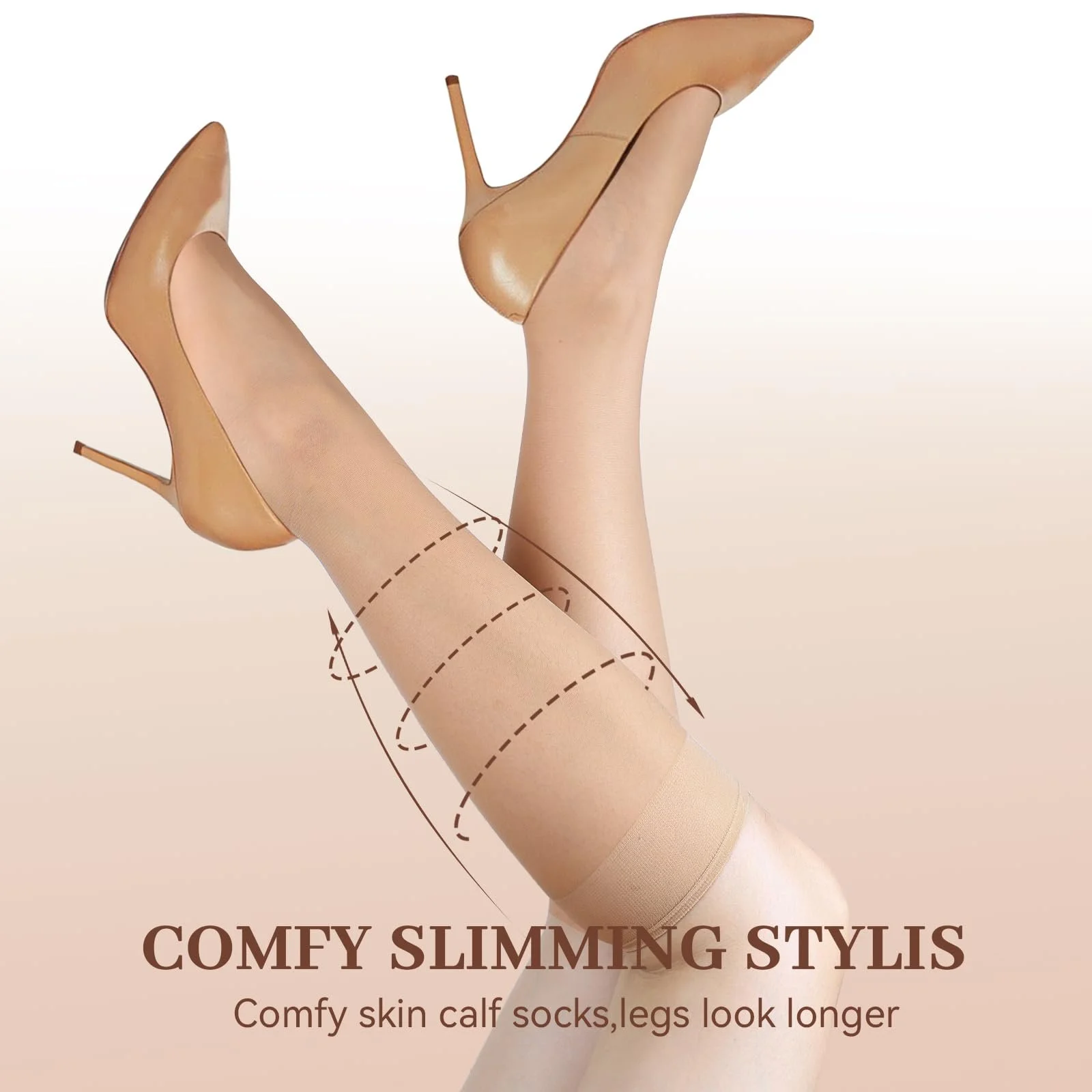 Комплект з 8 пар жіночих гольфів, 15 ден, міцні нейлонові панчохи, фото №3 Комплект з 8 пар жіночих гольфів, 15 ден, міцні нейлонові панчохи, фото №3