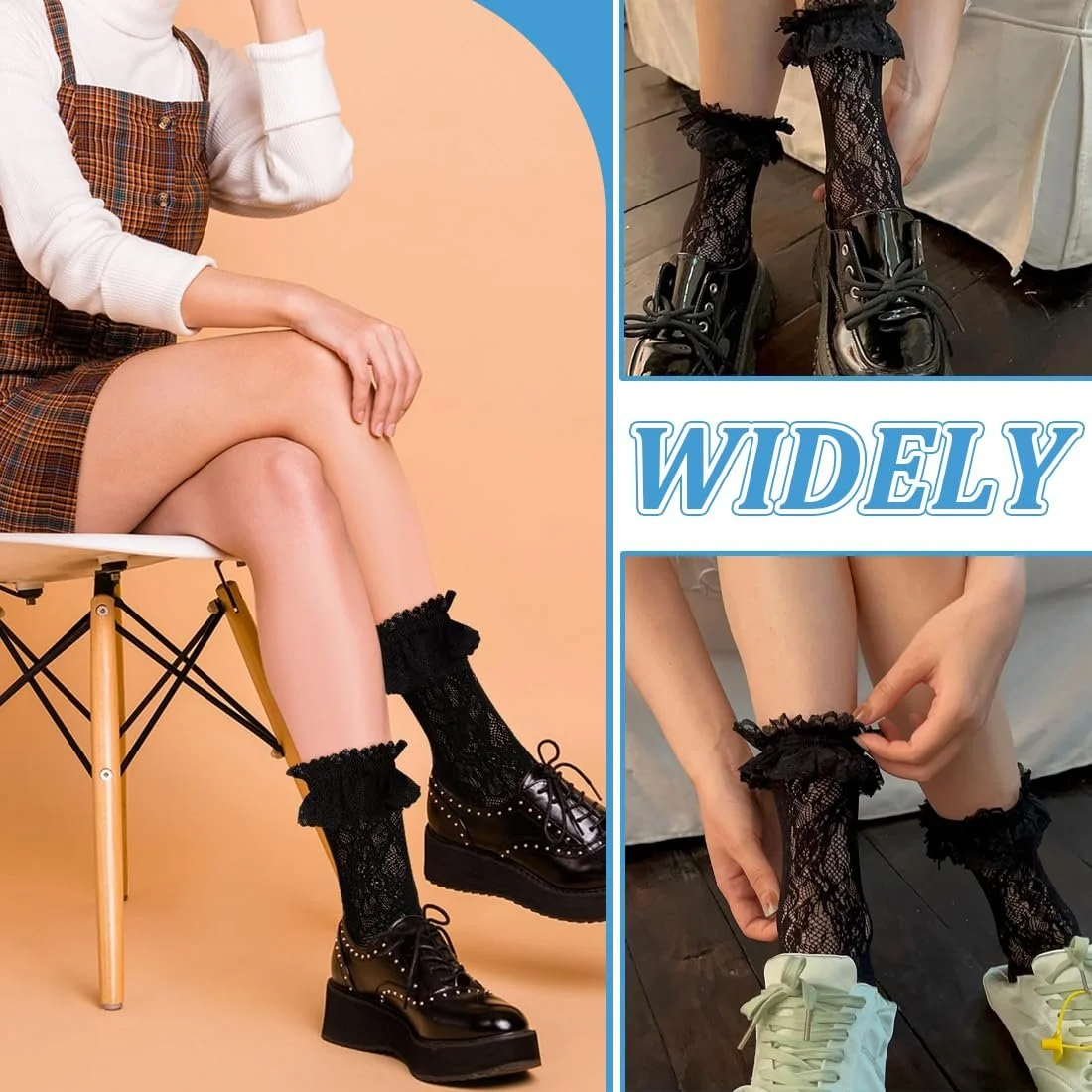 Носки Женские Кружевные, набор 2 пары, фото №5