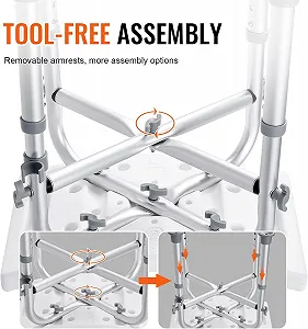 Крісло для душу VEVOR 202D White synthetic.ua - Фото 1