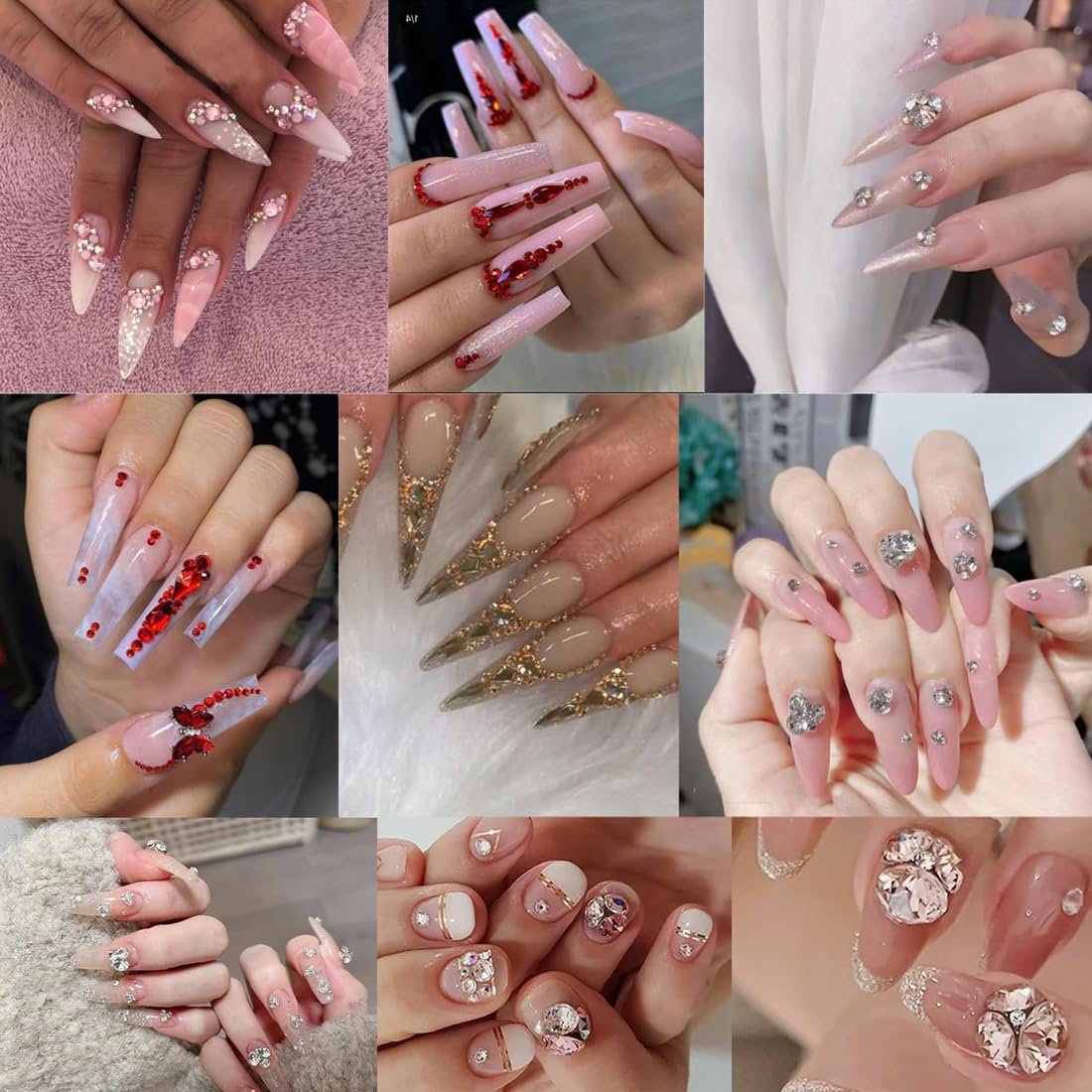 Стрази для нігтів, 2 коробки/12 відділень, намистини, фото №6