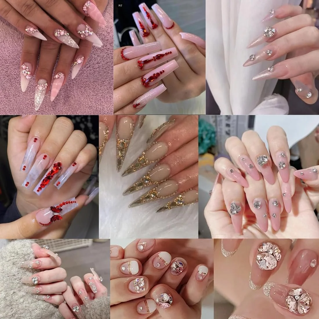 Стрази для нігтів, 2 коробки/12 відділень, намистини, фото №6