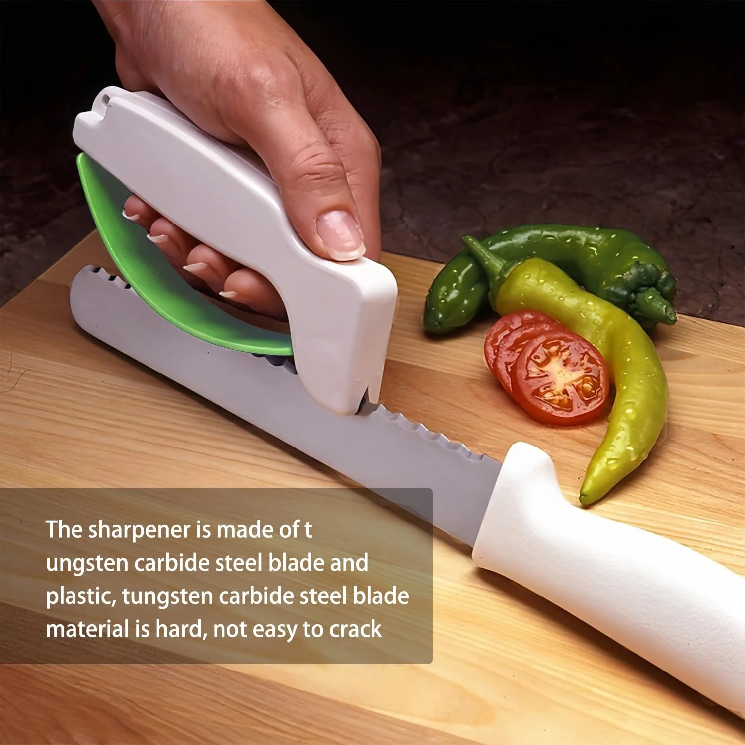 Точилка для ножів ручна Міні Портативна 14.5 x 6 x 2 cm Біло-зелена, фото №4 Точилка для ножів ручна Міні Портативна 14.5 x 6 x 2 cm Біло-зелена, фото №4