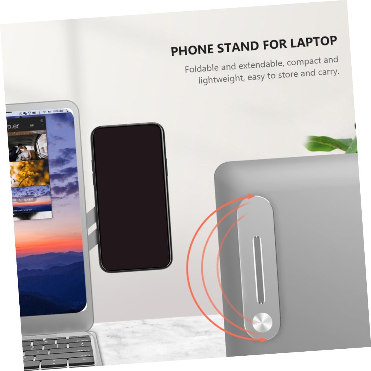 Тримач для телефона Магнітний OUNONA Алюмінієвий Сріблястий, фото №5 Тримач для телефона Магнітний OUNONA Алюмінієвий Сріблястий, фото №5