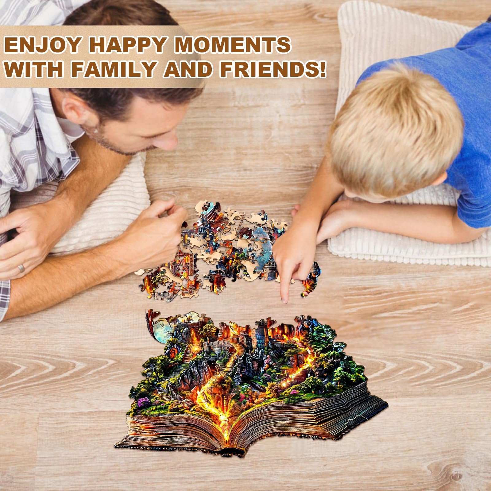 Деревянный пазл WOODBESTS Desert Cactus фигурный уникальный 34 x 30,2 см, 255 элементов, фото №7