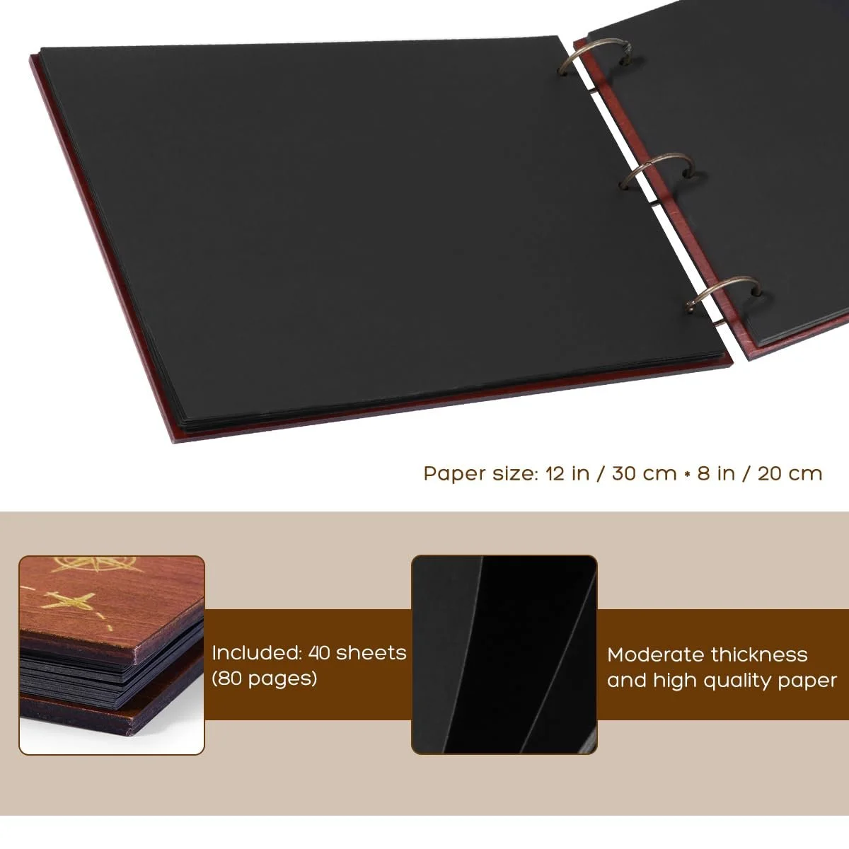 Деревянный юбилейный альбом для вырезок "Книга наших приключений" для Дня святого Валентина, свадьбы, юбилея, дня рождения в коробке, 80 страниц, 6 фотонаклеек, фото №5 Деревянный юбилейный альбом для вырезок "Книга наших приключений" для Дня святого Валентина, свадьбы, юбилея, дня рождения в коробке, 80 страниц, 6 фотонаклеек, фото №5