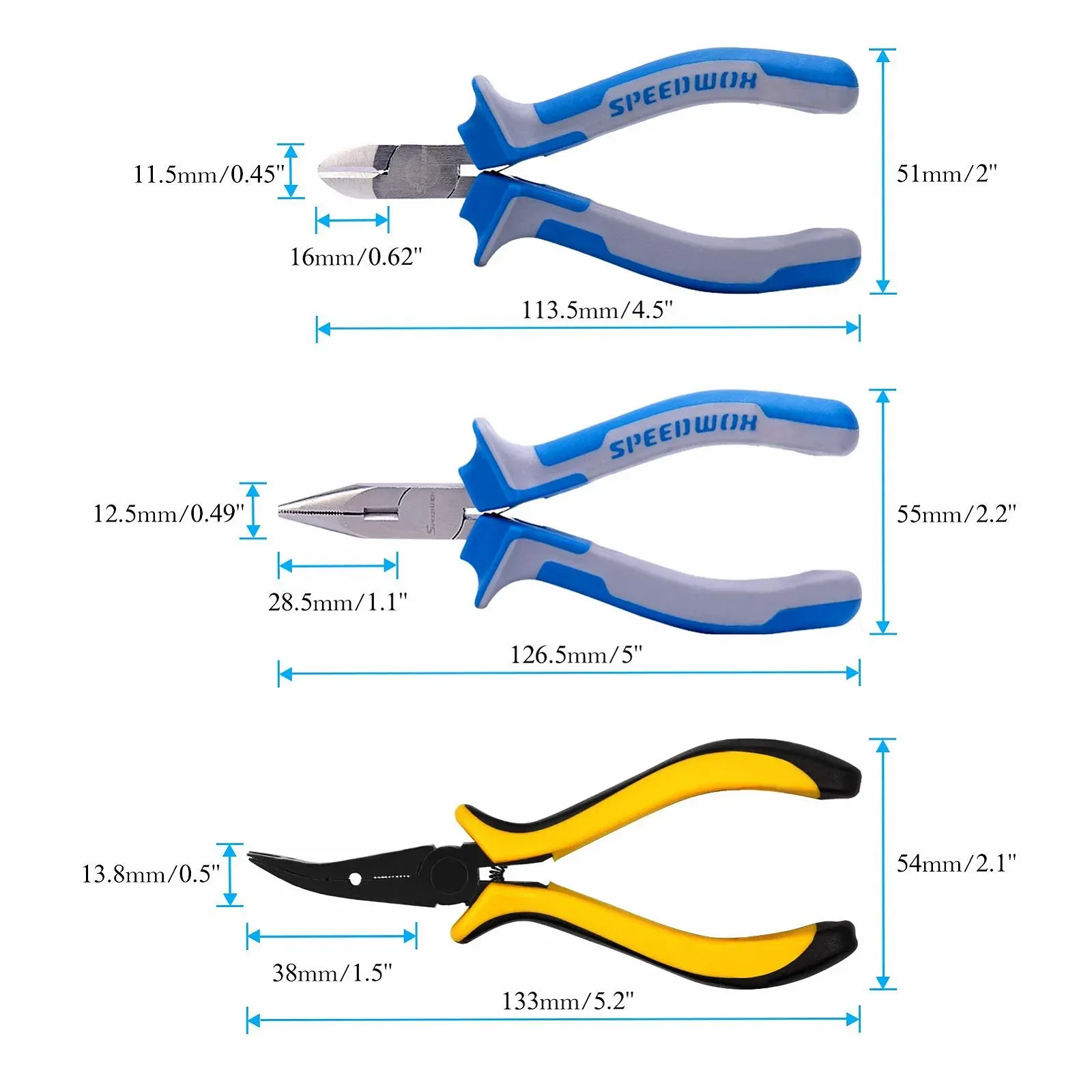 Набор инструментов для RC моделей SPEEDWOX 3 шт: диагональные плоскогубцы с длинными губками для RC вертолета, самолета, ремонта автомобилей и моделирования, фото №6