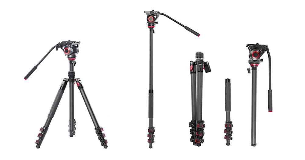 Карбоновий штатив-монопод miliboo MTT501CF Kit, фото №3